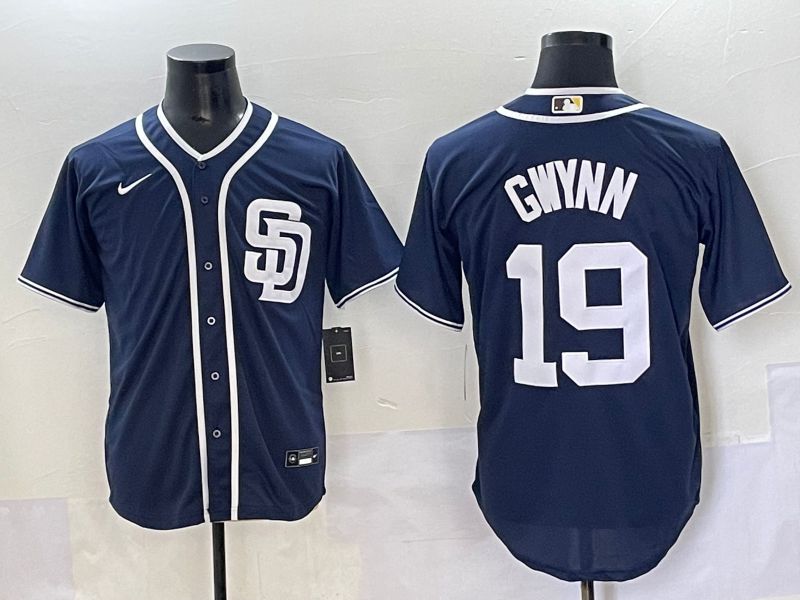 Men 2025 San Diego Padres #19 Gwynn Blue Game Nike MLB Jersey style 21->san diego padres->MLB Jersey